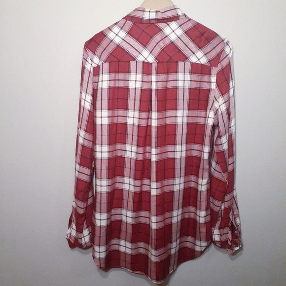 A&I red and white plaid button down shirt - Picture 2 of 7